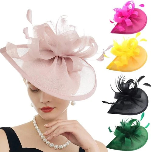 Women fascinator hat feather - hat,